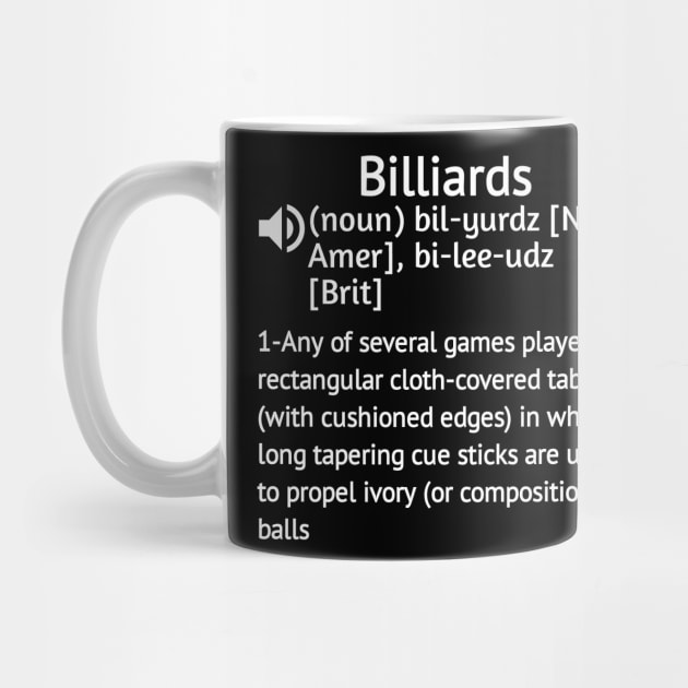 Billiards Hobbies Definition - Birthday Gift Ideas For Billiards Player by Arda